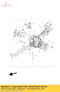 yamaha 43P137501000 gasklephuis assy - Onderkant