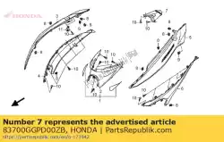 geen beschrijving beschikbaar op dit moment van Honda, met onderdeel nummer 83700GGPD00ZB, bestel je hier online: