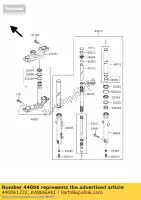 440061372, Kawasaki, tube de fourche extérieur droit kawasaki er 500 5, Nouveau