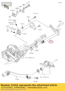 Kawasaki 131610583 alavanca-comp-mudança eixo - Lado inferior