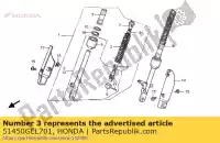 51450GEL701, Honda, subconjunto de tubería., r. diapositiva honda crf xr 50 2003 2005 2006 2007 2008 2009 2010 2011 2012, Nuevo