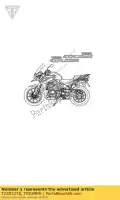 T2303378, Triumph, decal rh triumph tiger explorer 1215 2012 2013 2014 2015 2016, New