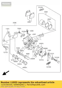 kawasaki 11053S020 beugel ksf400-a1 - Onderkant