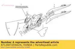Here you can order the stripe r,b*type1* from Honda, with part number 87126KTZD60ZA: