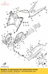 lichaam, motorkap 2 van Yamaha, met onderdeel nummer 2DPF837700P6, bestel je hier online: