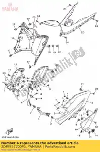 yamaha 2DPF837700P6 lichaam, motorkap 2 - Onderkant