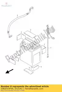 suzuki 3382010F00 wire,battery pl - Bottom side