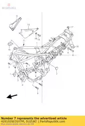 Here you can order the plate,eng mnt,r from Suzuki, with part number 4191026E10Y7M: