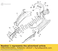 CM02940100EU, Piaggio Group, lh rear panel piaggio x evo 400 2007, New