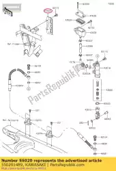 Qui puoi ordinare guardia, rr riserva freno da Kawasaki , con numero parte 550201489: