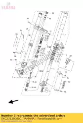 Ici, vous pouvez commander le chambre à air comp. 2 auprès de Yamaha , avec le numéro de pièce 5XC23120L000: