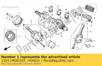 13011MGE305, Honda, jeu de segments, piston (std.) honda  vfr 1200 2010 2011 2012 2013 2017, Nouveau