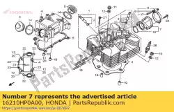 isolator comp., carburateur van Honda, met onderdeel nummer 16210HP0A00, bestel je hier online: