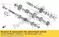 23461KPP860, Honda, gear, mainshaft third & fourth (20t/23t) honda cbr 125 2004 2005 2006 2007 2008 2009 2010 2011 2012 2013, New