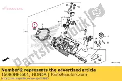 Aqui você pode pedir o parafuso, tampa em Honda , com o número da peça 16080HP1601: