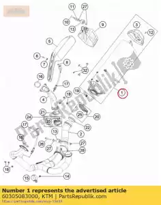 ktm 60305083000 silencieux - La partie au fond