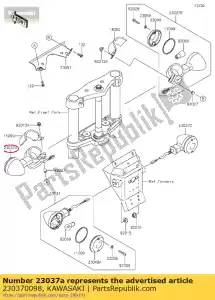 kawasaki 230370098 lamp-assy-signal vn900c7f - Lado inferior