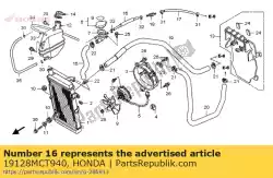 buis a, lucht van Honda, met onderdeel nummer 19128MCT940, bestel je hier online: