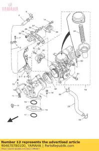 yamaha 904670780100 clip 6151415900 - La partie au fond