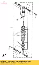 schokdemper achter van Yamaha, met onderdeel nummer 4SS222100000, bestel je hier online: