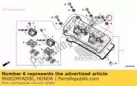 90002MFAD00, Honda, parafuso, tampa da cabeça honda cbf  a cb r ra f cbr fireblade rr fa ft cbf1000 cbf1000a cbf1000s cbf1000t cbf1000sa cbf1000ta cb1000r cb1000ra cbf1000f cbf1000fa cbf1000fsa cbf1000fta cbf1000fs cbf1000ft 1000 , Novo