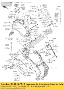 Kawasaki 51001079125Y tank-comp-fuel, ps.bia?y - Dół