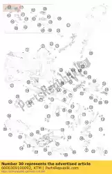 Qui puoi ordinare protezione antincastro 10 da KTM , con numero parte 6000309100092: