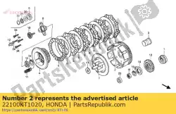 buitenste comp., koppeling van Honda, met onderdeel nummer 22100KT1020, bestel je hier online:
