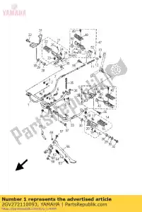 yamaha 2GV272110093 pedaal, rem - Onderkant