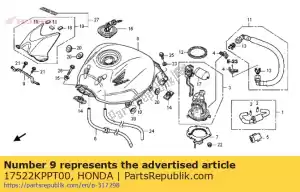 honda 17522KPPT00 stay, tank lid - Bottom side