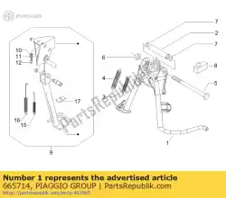 Aquí puede pedir soporte central con i. P. De Piaggio Group , con el número de pieza 665714: