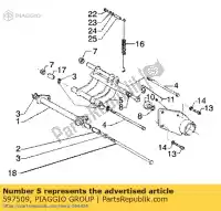 597509, Piaggio Group, bras oscillant piaggio hexagon gtx super exagon gtx super hexagon gtx 125 180 1997 1999 2003, Nouveau