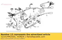 subkoord, staart van Honda, met onderdeel nummer 32101MM2000, bestel je hier online: