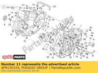 AP9150324, Aprilia, Portant demi-coquille. vert, Nouveau