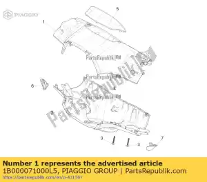 Piaggio Group 1B000071000L5 copertura manubrio superiore - Il fondo