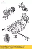 1148943401H17, Suzuki, junta, cárter de óleo suzuki gsx gsxesfu 550, Novo