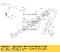 B044357, Piaggio Group, Remklauw achter aprilia rsv rsv4 tuono v4 1100 rr (apac) zd4ke000 zd4keu zd4kg000 zd4kga00 zd4kgb zd4kgb00 zd4kgu zd4kgu00 zd4kgua0 zd4kgua1 zd4rkl00zd4rkl01 1000 1100 2013 2015 2016 2017 2018 2019 2020 2021, Nieuw