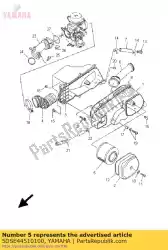 Aquí puede pedir elemento, filtro de aire de Yamaha , con el número de pieza 5DSE44510100: