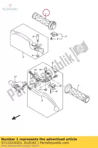 suzuki 5711022D03 aperto, acelerador - Lado inferior