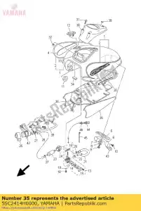 yamaha 5SC2414H0000 damper, plate 1 - Bottom side