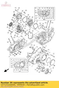 yamaha 1D7153160000 amortisseur, support moteur 1 - La partie au fond