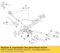 64831100EP, Piaggio Group, port de l'appareil complet gaz com. manche. vespa gt gtv 125 250 2006 2007, Nouveau