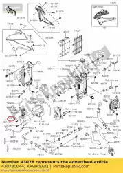 Here you can order the reservoir klx250s9f from Kawasaki, with part number 430780044: