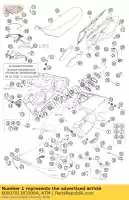 6000701303306A, KTM, tanque de combustível l / s cpl. azul 05 ktm adventure 950 2005 2006, Novo