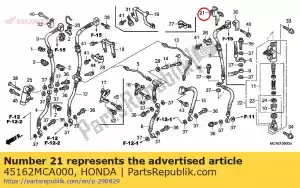 honda 45162MCA000 zosta?, l. fr. przewód hamulcowy - Dół