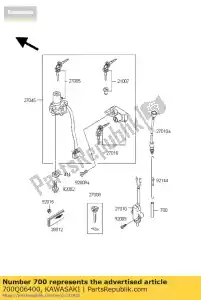 kawasaki 700Q06400 tubo-vinil, 6x400 - Lado inferior