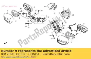 honda 80125MEH003ZC cobrir comp., l. espelho * rp179p * (rp179p pérola ametista roxo) - Lado inferior