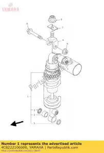 yamaha 4C8222106000 amortisseur assy, ??arrière - La partie au fond