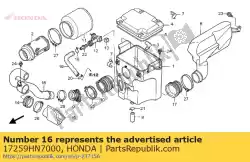 Ici, vous pouvez commander le conduit, tuba auprès de Honda , avec le numéro de pièce 17259HN7000: