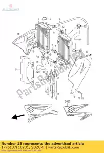 suzuki 1776137F10YU1 tampa, radiador, - Lado inferior